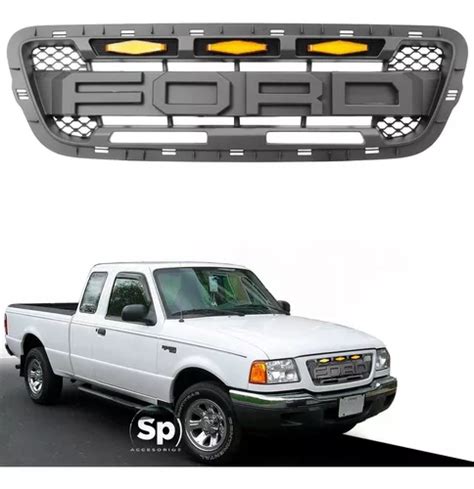 Parrilla Ford Ranger Tipo Raptor Leds Ambar