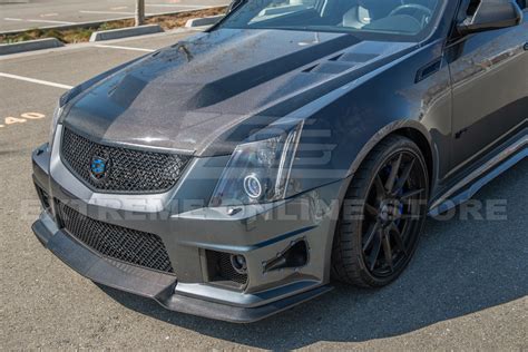 2009 15 Cadillac Cts V Carbon Fiber Front Bumper Hood