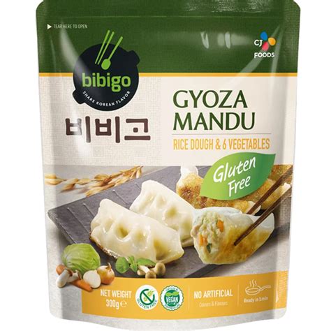 Cj Bibigo Dumpling Made From Rice Flour With Vegetables Gyoza Gluten