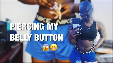 Piercing My Own Belly Button At Home Youtube