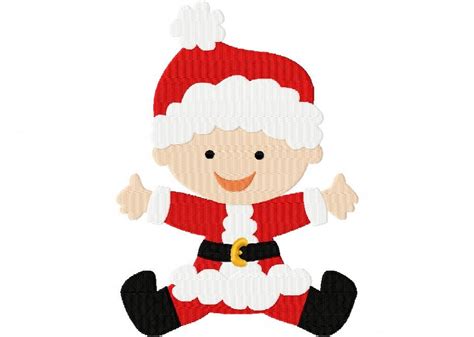 BabySanta Embroidery Applique Machine Embroidery Designs Santa Baby