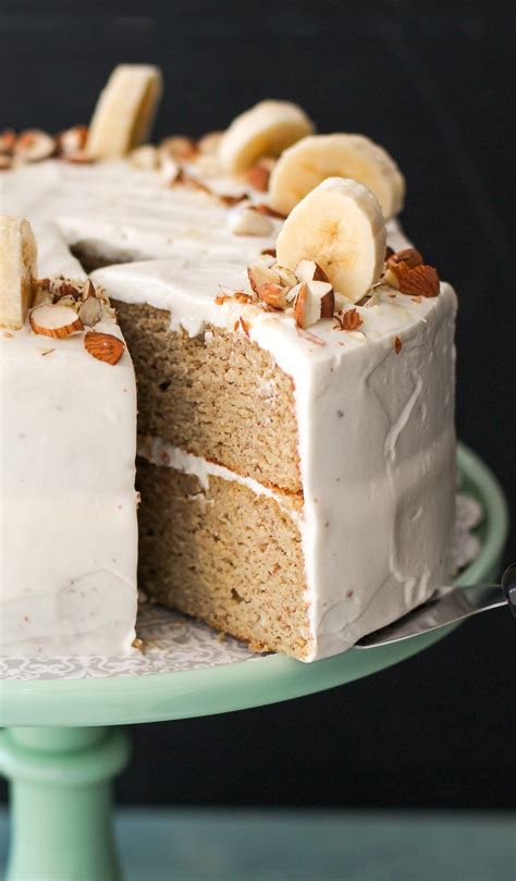 Gluten Free Healthy Banana Cake with Cream Cheese Frosting Recipe