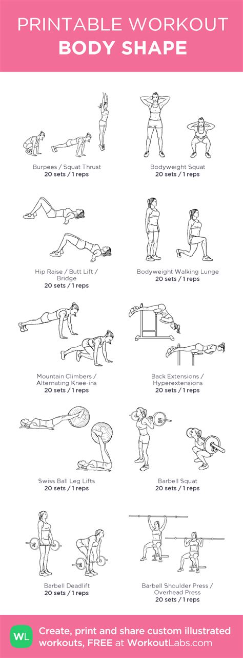 BODY SHAPE – my custom workout created at WorkoutLabs.com • Click ...