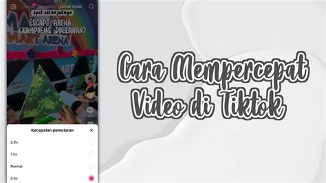 Cara Mempercepat Video Di Tiktok Youtube