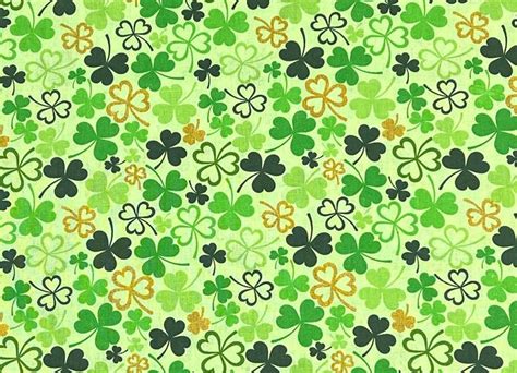 Multi Clover Green Glitter Fabric By Half Yard Fat Quarter St