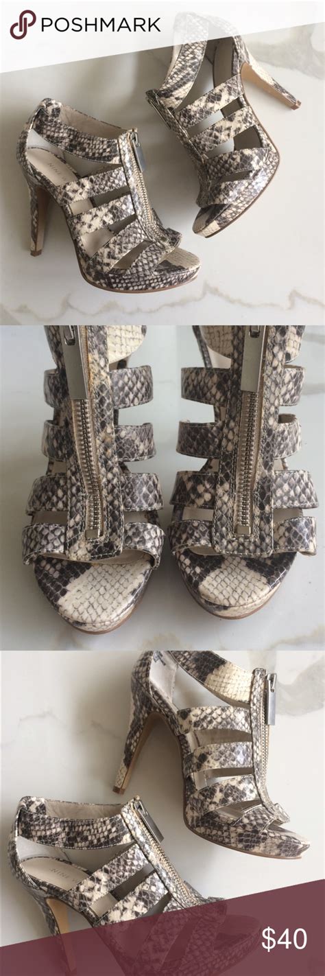 Nine West Snakeskin Cage Heel Caged Heels Heels Nine West