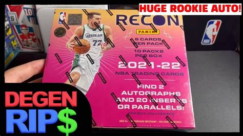 Huge Rookie Auto 2021 22 Panini Recon Basketball Hobby Box Review