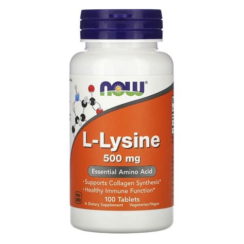 Now Foods L Lysine 500 Mg 100 Tablets Iherb