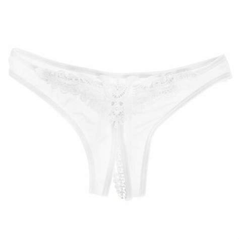 Women Sexy Lace Pearl Briefs Lingerie Knickers G String Thongs Panties