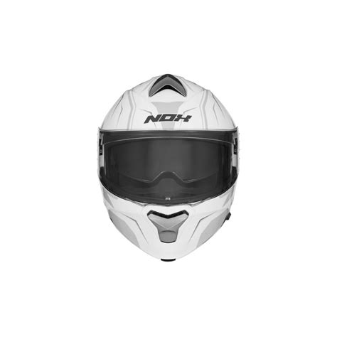 Nox Casque Modulable Integral Jet N Split Moto Scooter Blanc Titane