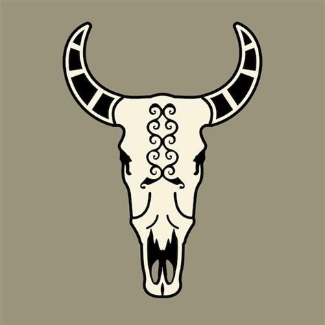 Premium Vector Cow Skull Vector