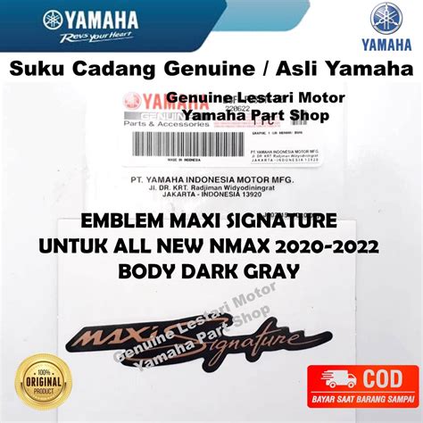 Jual Stiker Maxi Signature Body Dark Gray All New Nmax N Max Asli