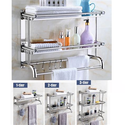 Bathroom Organizer Wall Shelf Stainless Steel Everything Bathroom