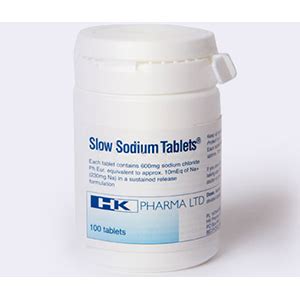 Slow-Sodium 600mg - Pack of 100 Tablets