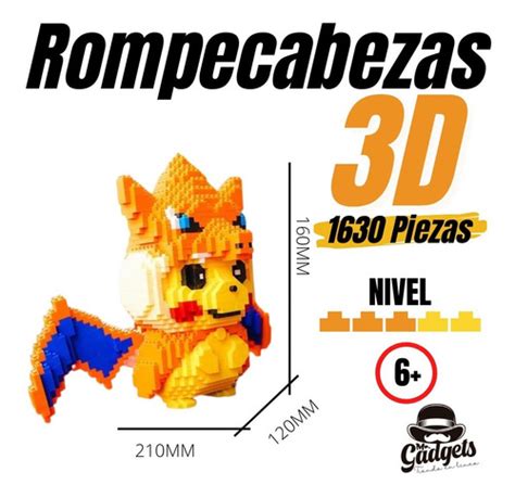 Rompecabezas 3d Pikachu Charizard Mini Bloques Armables Envío gratis