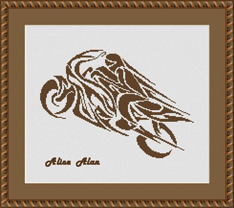 Cross Stitch Pattern Bike Moto Motorcycle Silhouette Rainbow Etsy