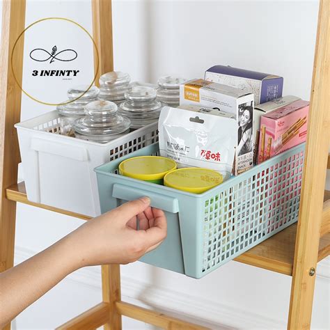 Ready Stock Multipurpose Plastic Storage Basket Cabinet Container