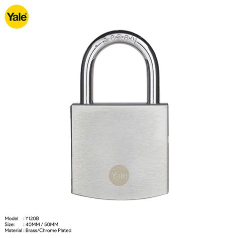 Km Lighting Product Yale Y B Series Brass Padlock With Chrome Finish