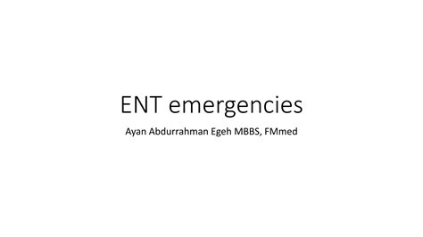 Ent Emergenciespptx