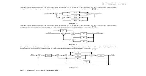 ING QUIRINO JIMENEZ DOMINGUEZ Simplifique El Diagrama De Bloques Que