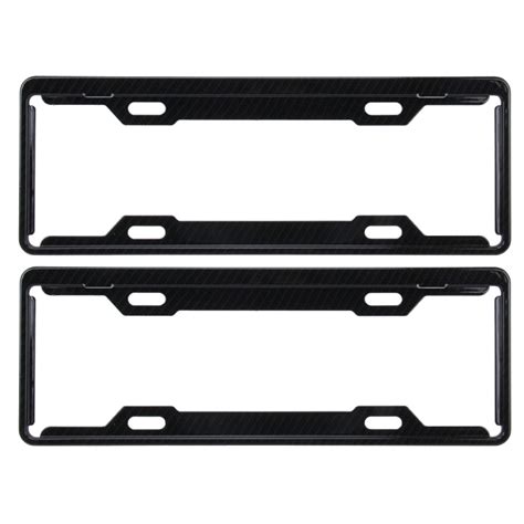 2 PCS Carbon Lead License Plate Frame Simple and Beautiful Car License ...