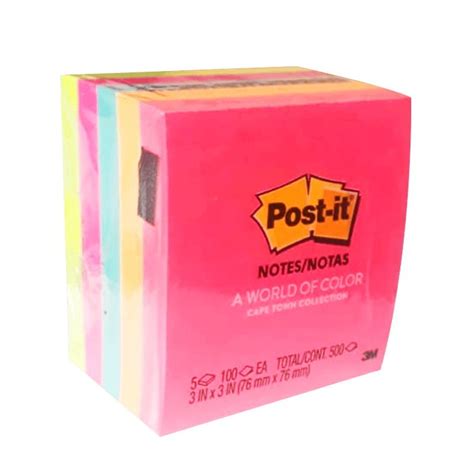 Post It 3m 654 5pk 3 X 3cm Neon