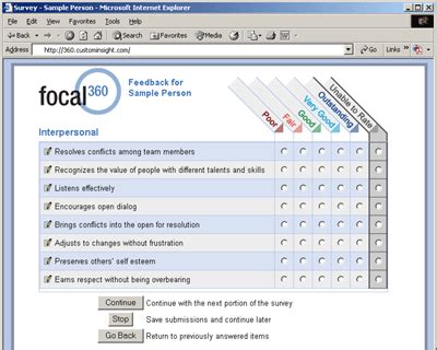 360 Degree Feedback Surveys - 360 feedback form