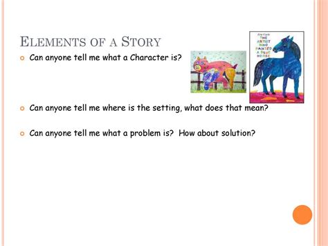 Elements Of A Story Character Setting Problem And Solution Ppt