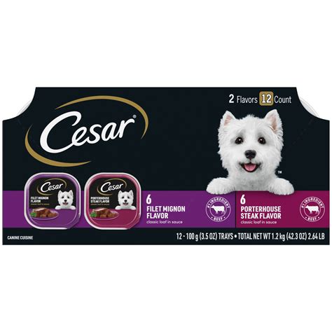 Cesar Classic Loaf in Sauce Filet Mignon and Porterhouse Steak Flavors ...