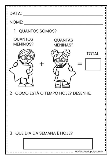 Atividade Gratis - ATIVIDADE GRATUITA PARA EDUCAÇÃO INFANTIL – ROTINA ESCOLAR COMPLETA!