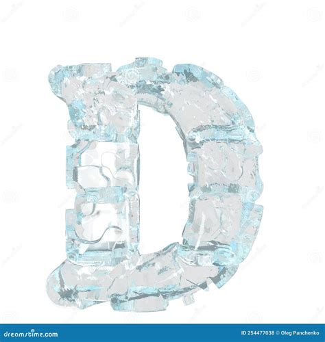 Symbole En Glace Transparente. Lettre D Illustration de Vecteur