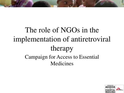 Ppt The Role Of Ngos In The Implementation Of Antiretroviral Therapy