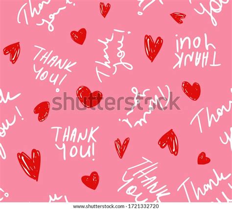 Hand Writing Thank You Text Small Stock Vector Royalty Free