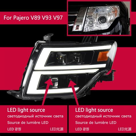 Ledヘッドライト 三菱 パジェロ V93 V97 シーケンシャルウインカー オープニングアクション アニメーション