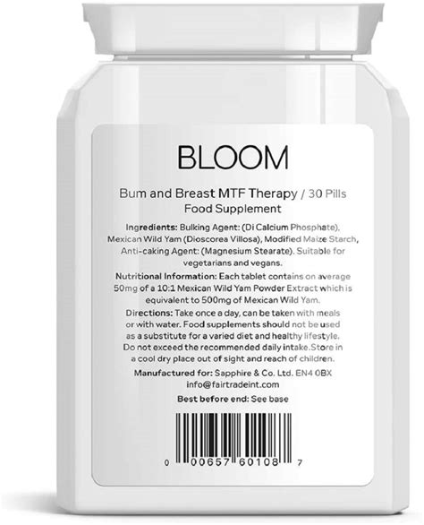 Bloom Bum And Breast Mtf Therapy Pills Feminizing Tablets Transition