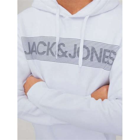 Sudadera Jack Jones Logo Blanco Mainland Jeans