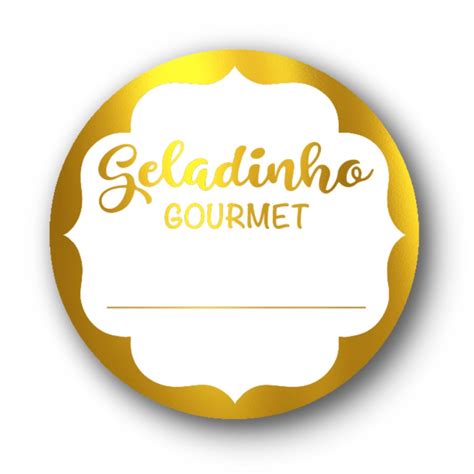 Etiqueta Adesiva Geladinho Gourmet X Mm Un Shopee Brasil