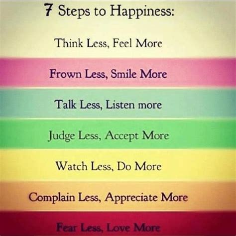 7 Steps To Happiness Pictures, Photos, and Images for Facebook, Tumblr, Pinterest, and Twitter