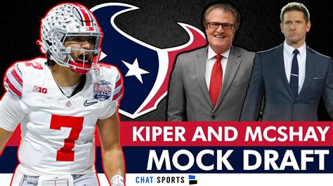 Mel Kiper And Todd Mcshays Texans Mock Draft Ft C J Stroud Jaxon