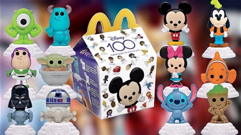 Mcdonalds cajita feliz Disney 100 Años Con Juguetes de Pixar Marvel