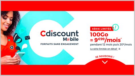 Cdiscount Mobile clap de fin des offres 60 et 100 Go dès 4 99