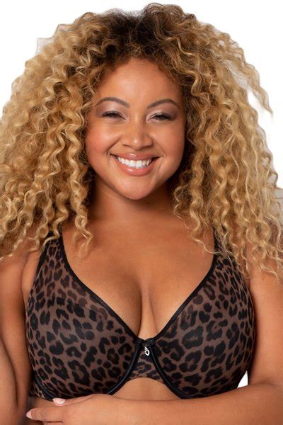 Curvy Couture Sheer Mesh Push Up Bra 1310