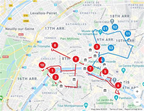 Big Bus Paris Route Map