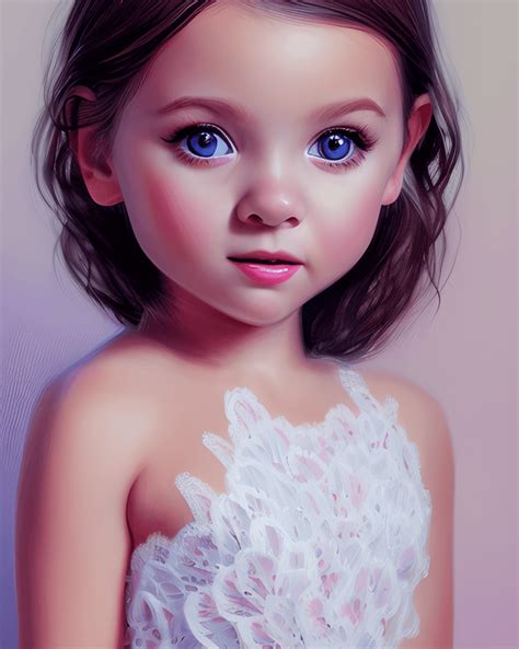 Lacy Chamberts Adorable Cute Young Painting · Creative Fabrica