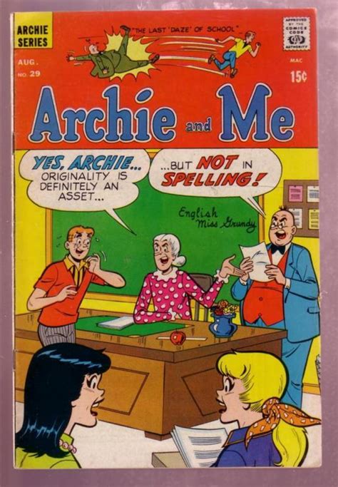 Archie And Me 29 Miss Grundy Issue 1969 Mr Weatherbee Fn Comic Books