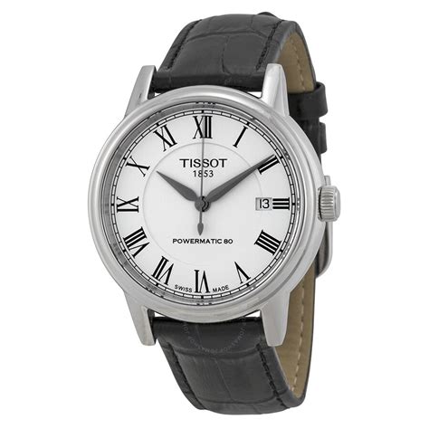 Tissot T Classic Carson White Dial Black Leather Mens Watch T0854071601300 Carson T Classic