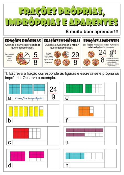 Frações Próprias E Impróprias - Professora Vilma Ribeiro: Atividade Sobre Frações Próprias, Impróprias ...