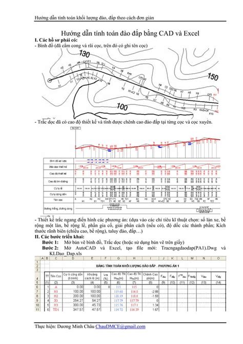 Huong Dan Tinh Kl Dao Dap Bang Acad Va Excel Pdf
