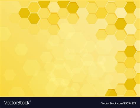 Background Design With Yellow Hexagon Patterns Vector Image