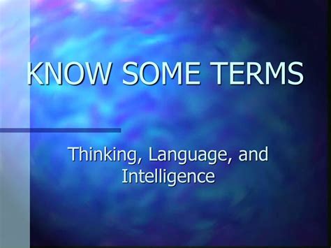 Thinking Language And Intelligence Ppt Download